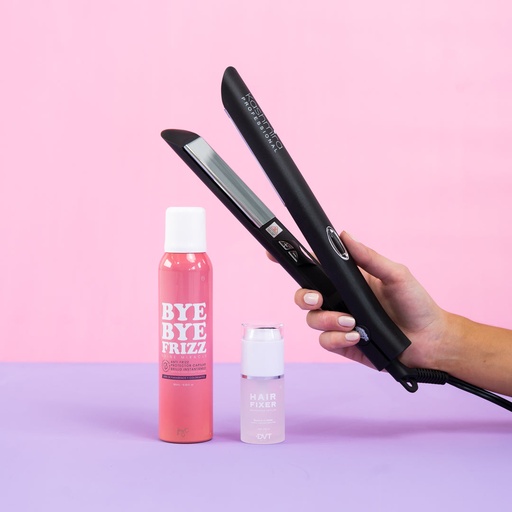 [KIT029] Plancha Pro Titanio Rose gold Kashmira Digital
Bye Bye Frizz
Hair Fixer